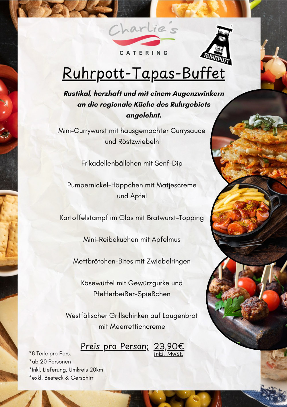 Ein reich gedecktes Buffet mit vielfältigen Gerichten in verschiedenen Farben und Formen